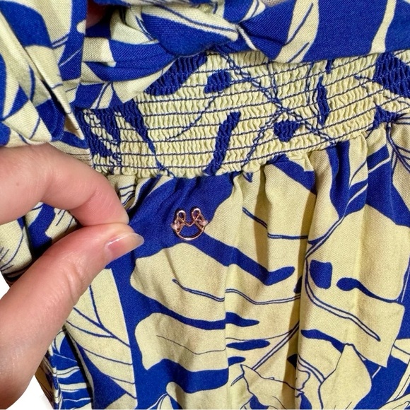 Maaji Wildest Dreams Tropical Plunge Open Back Button Front Maxi Dress Cover Up - Picture 9 of 16